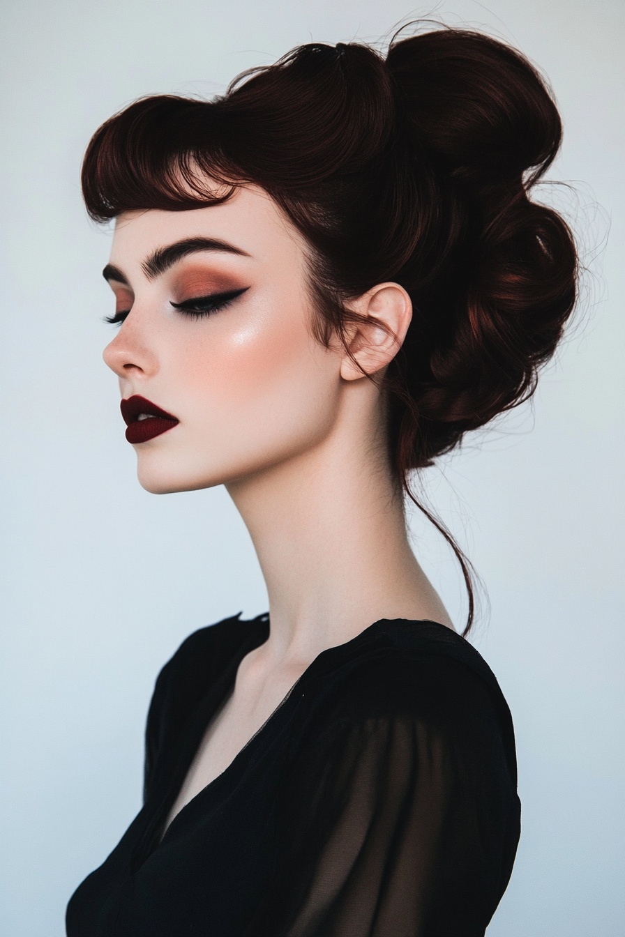 Vintage Victory Rolls Updo