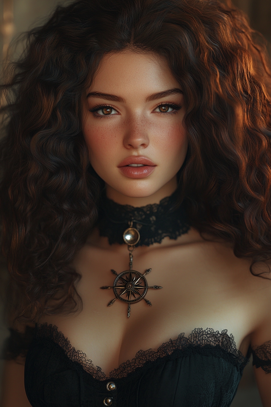 Voluminous Curls with Choker