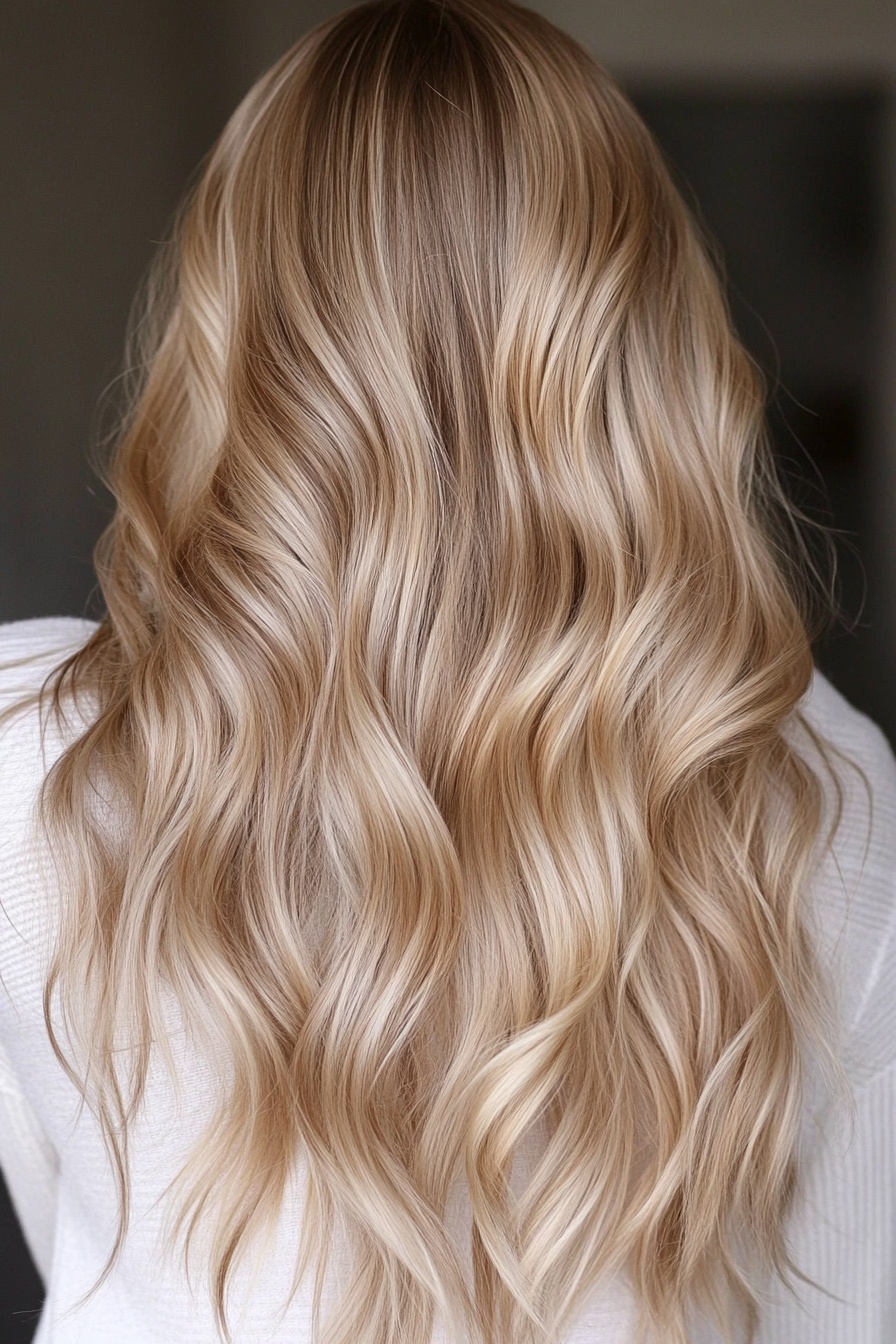 Warm Champagne Blonde Curls